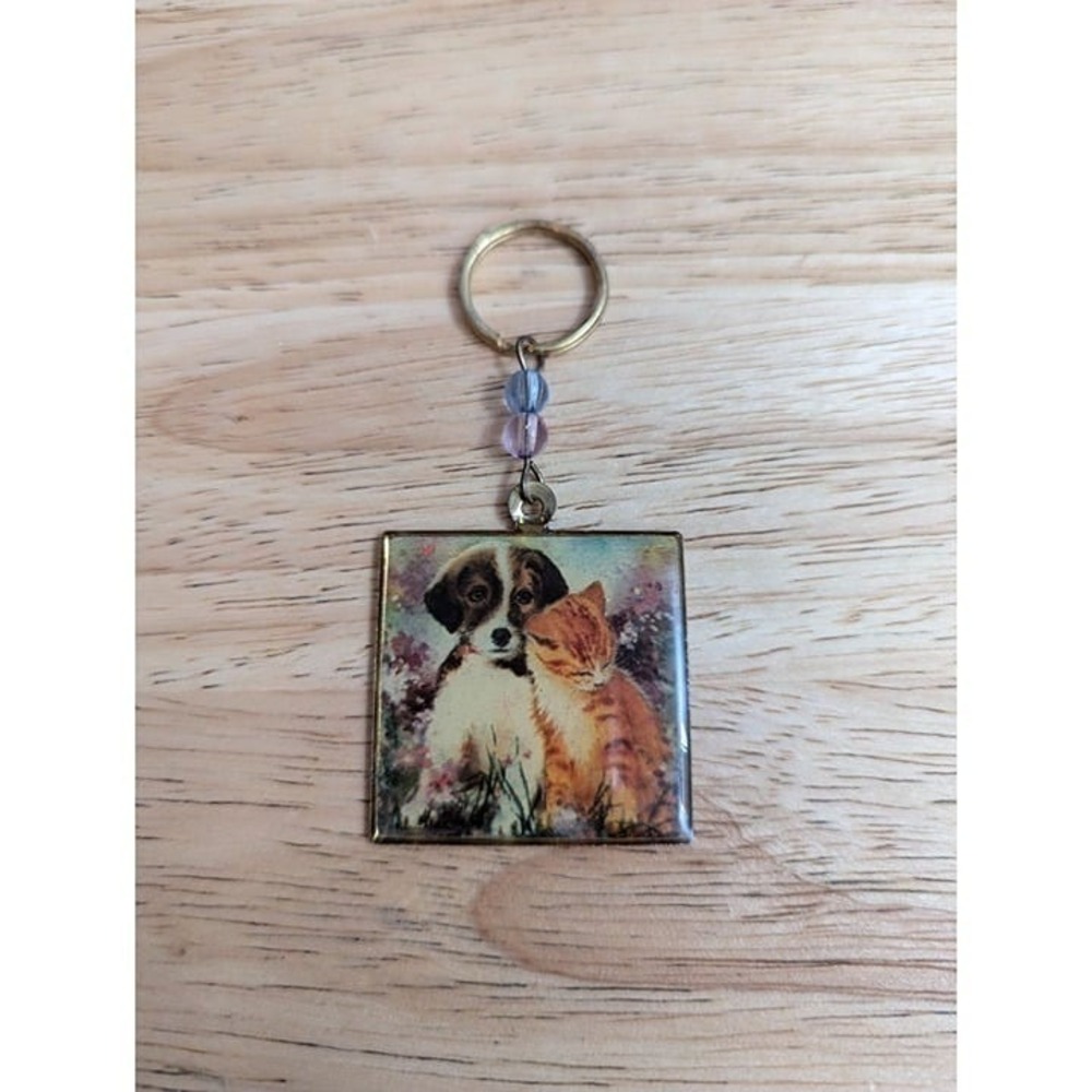 Keychain The Humane Society of the United States metal beat kitty puppy Wash D.C - Picture 2 of 8